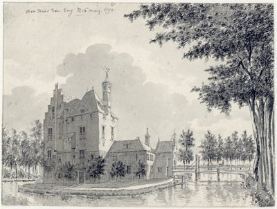 View of Den Engh Castle near Vleuten by Pieter Jan van Liender